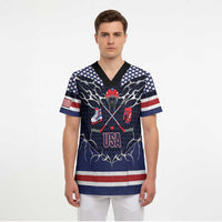 Custom USA Ice Hockey Scrub Top United Ice Power