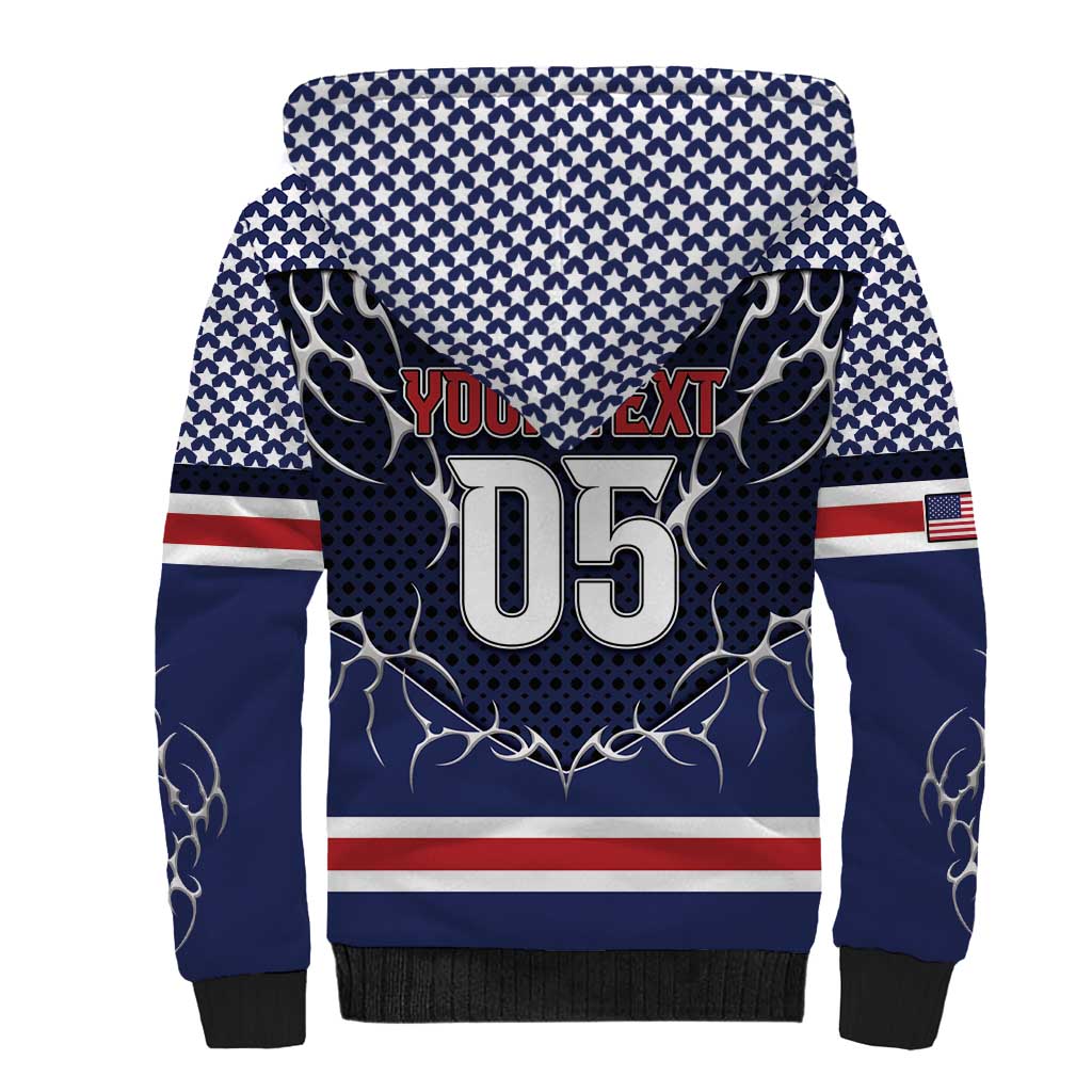 Custom USA Ice Hockey Sherpa Hoodie United Ice Power