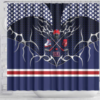 USA Ice Hockey Shower Curtain United Ice Power