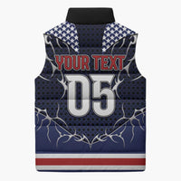 Custom USA Ice Hockey Sleeveless Puffer Jacket United Ice Power