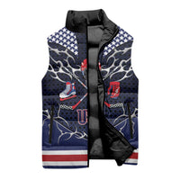 Custom USA Ice Hockey Sleeveless Puffer Jacket United Ice Power