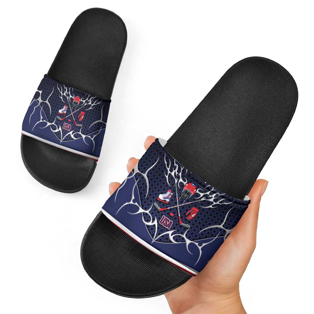 USA Ice Hockey Slide Sandals United Ice Power