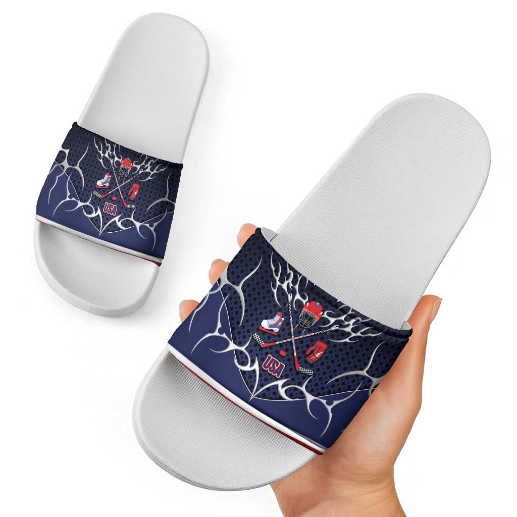 USA Ice Hockey Slide Sandals United Ice Power
