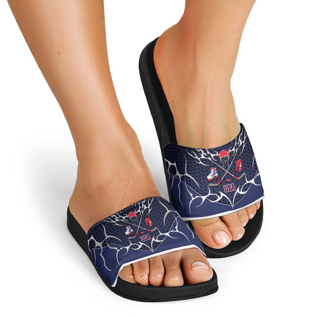 USA Ice Hockey Slide Sandals United Ice Power