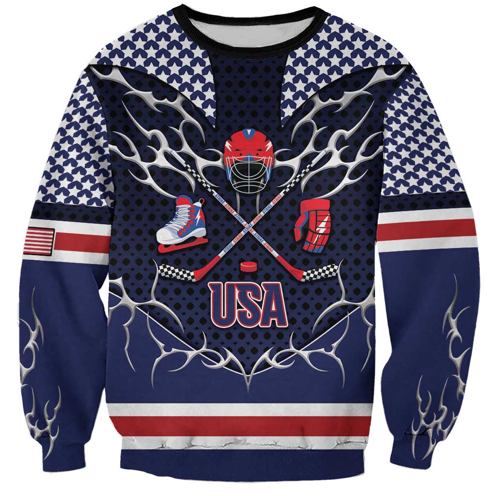 Custom USA Ice Hockey Sweatshirt United Ice Power