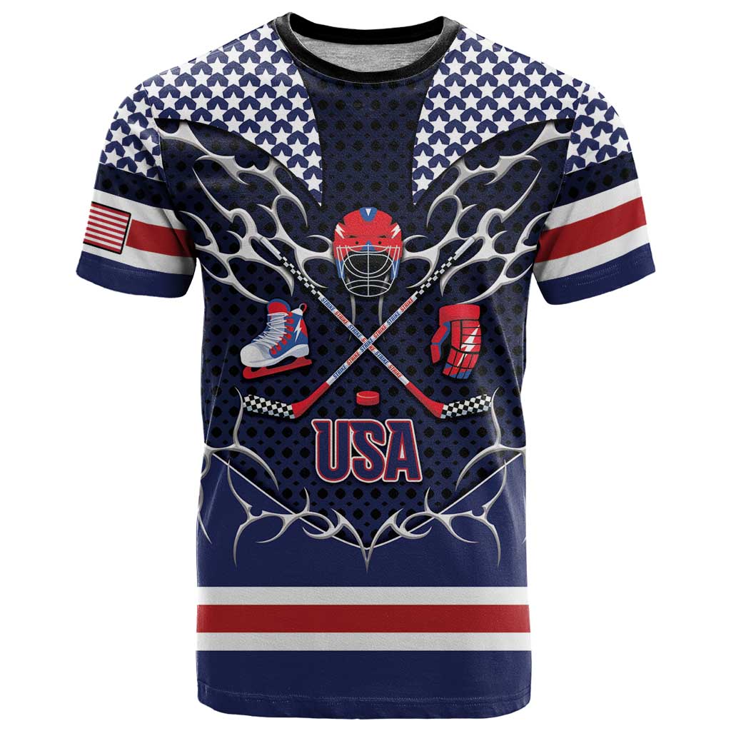 Custom USA Ice Hockey T Shirt United Ice Power