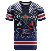 Custom USA Ice Hockey T Shirt United Ice Power