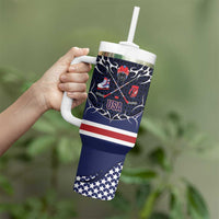 Custom USA Ice Hockey Tumbler With Handle United Ice Power