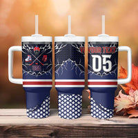 Custom USA Ice Hockey Tumbler With Handle United Ice Power