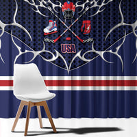 USA Ice Hockey Window Curtain United Ice Power