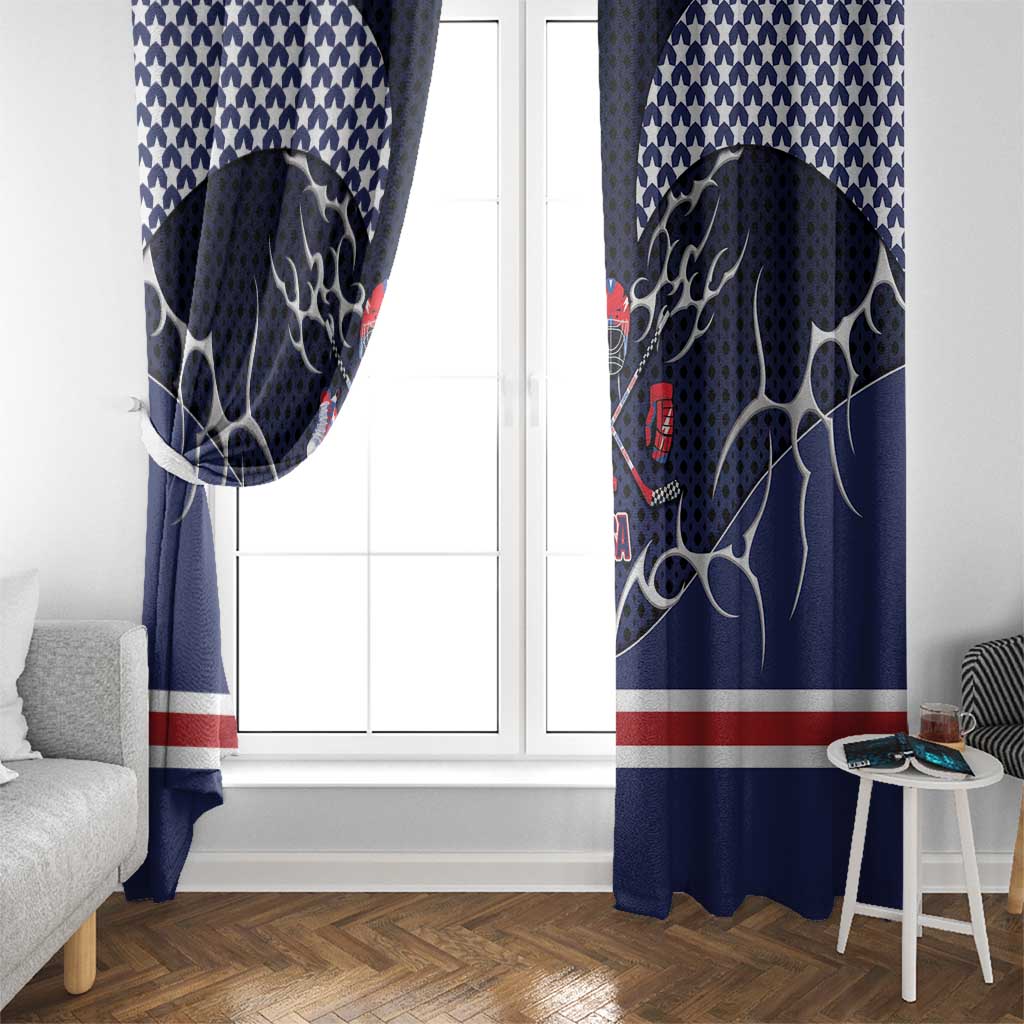 USA Ice Hockey Window Curtain United Ice Power