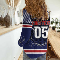 Custom USA Ice Hockey Women Casual Shirt United Ice Power