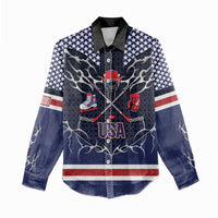 Custom USA Ice Hockey Women Casual Shirt United Ice Power
