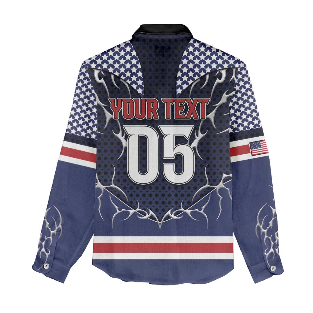 Custom USA Ice Hockey Women Casual Shirt United Ice Power