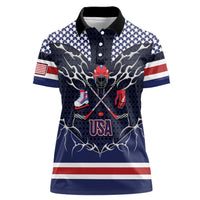 Custom USA Ice Hockey Women Polo Shirt United Ice Power