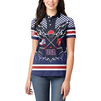 Custom USA Ice Hockey Women Polo Shirt United Ice Power