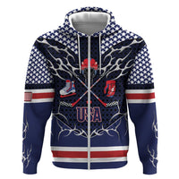 Custom USA Ice Hockey Zip Hoodie United Ice Power