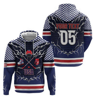 Custom USA Ice Hockey Zip Hoodie United Ice Power