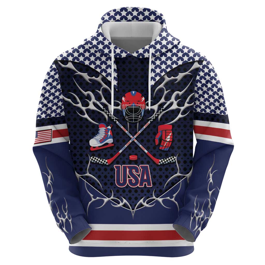 Custom USA Ice Hockey Zip Hoodie United Ice Power