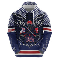 Custom USA Ice Hockey Zip Hoodie United Ice Power