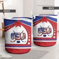 USA Ice Hockey Laundry Basket Stars And Stripes