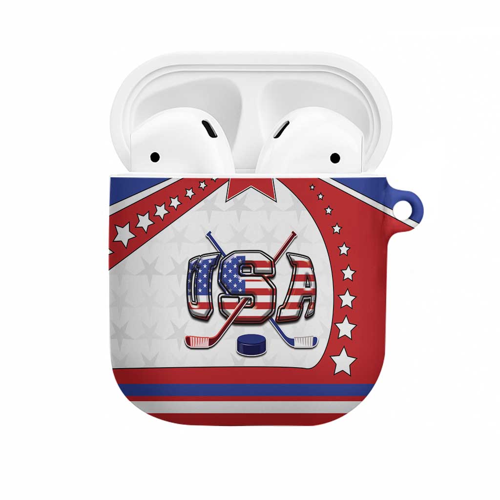 USA Ice Hockey AirPods Case Stars And Stripes