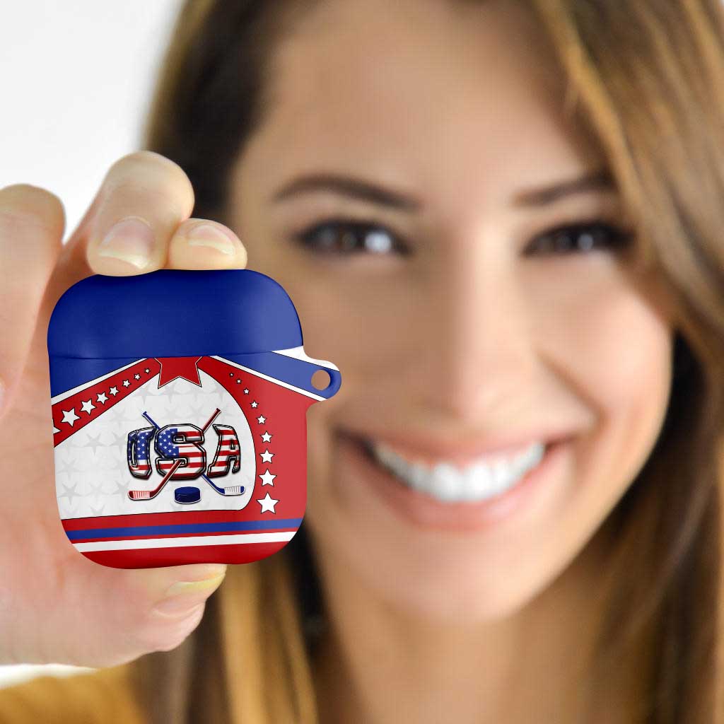 USA Ice Hockey AirPods Case Stars And Stripes
