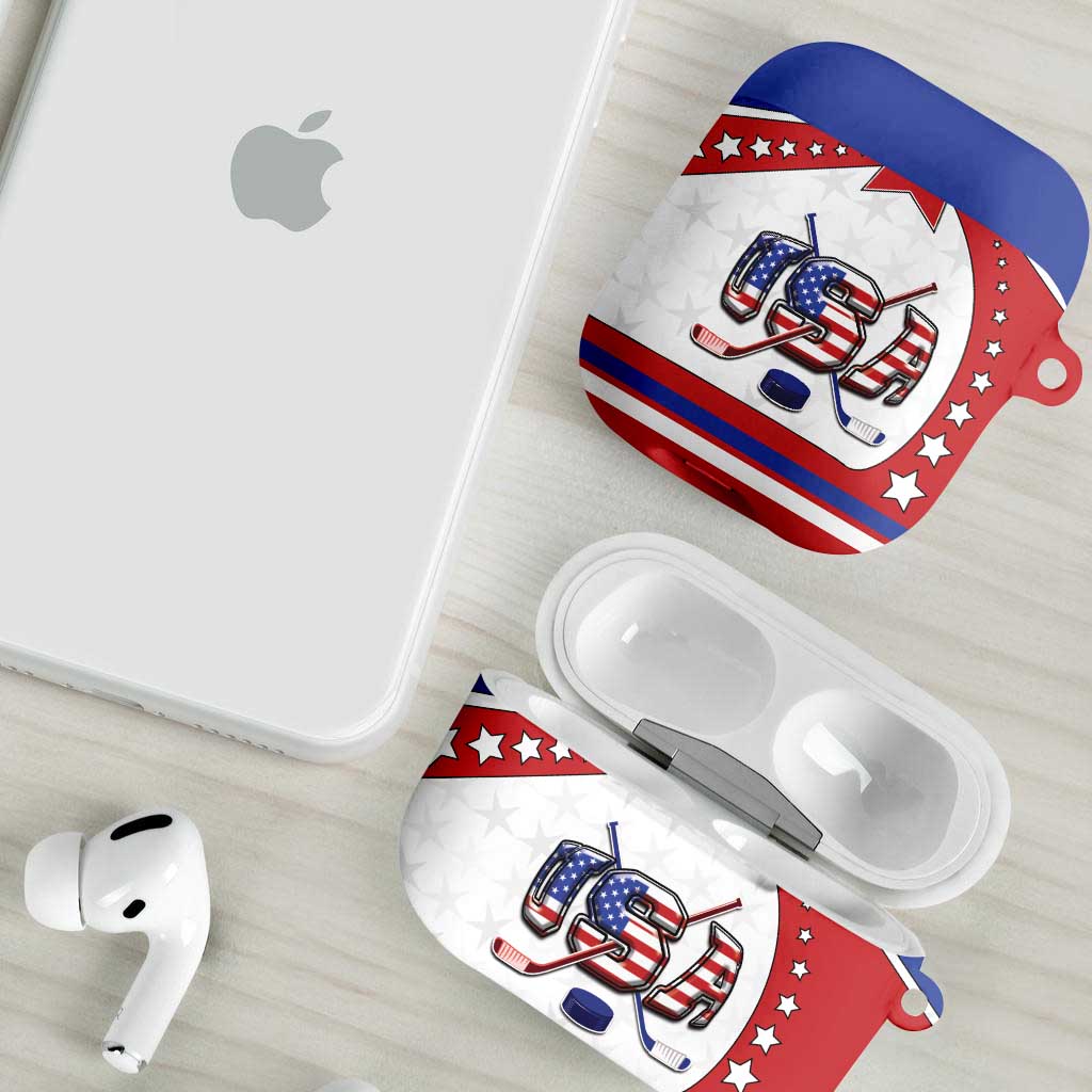 USA Ice Hockey AirPods Case Stars And Stripes