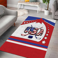USA Ice Hockey Area Rug Stars And Stripes
