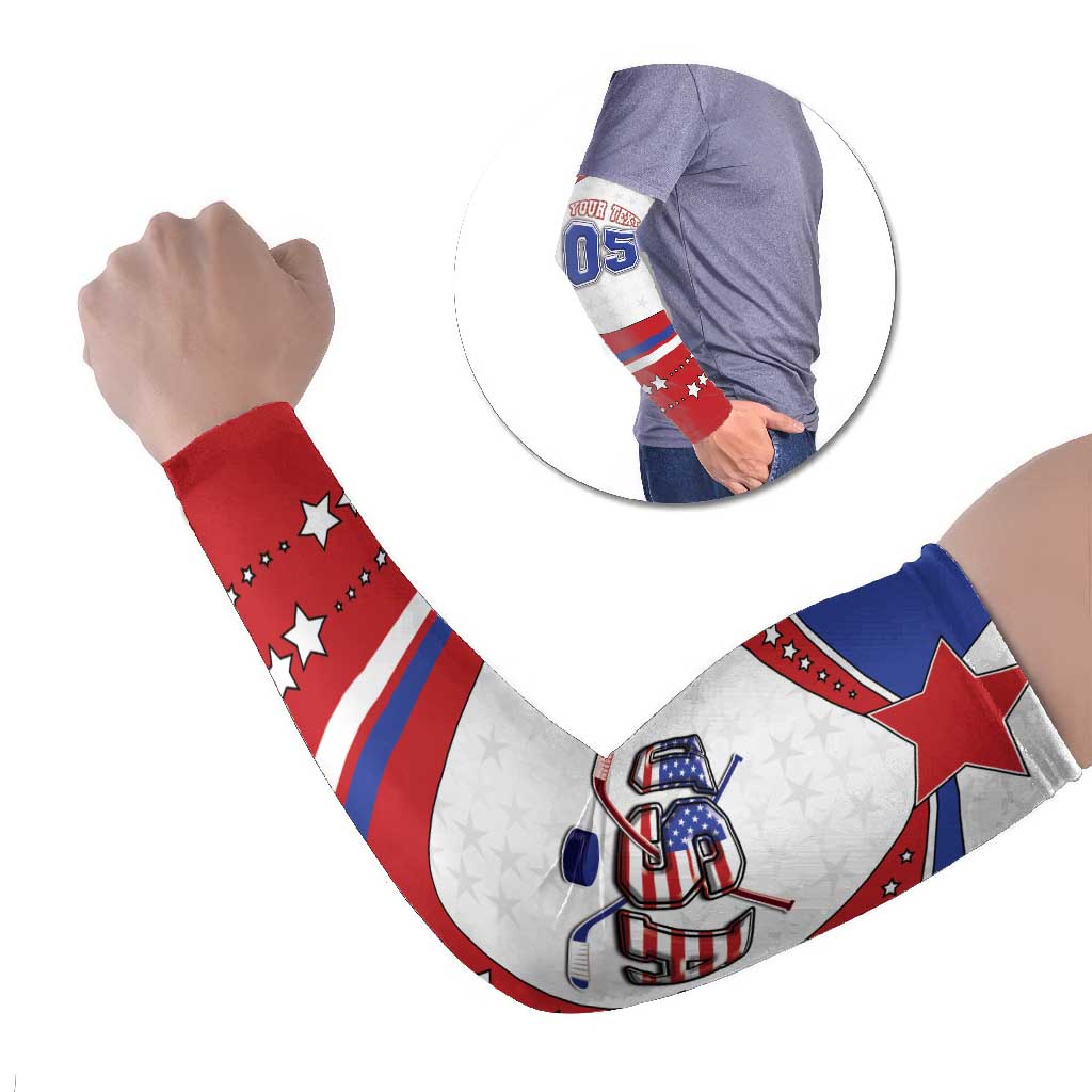 Custom USA Ice Hockey Arm Sleeves Stars And Stripes