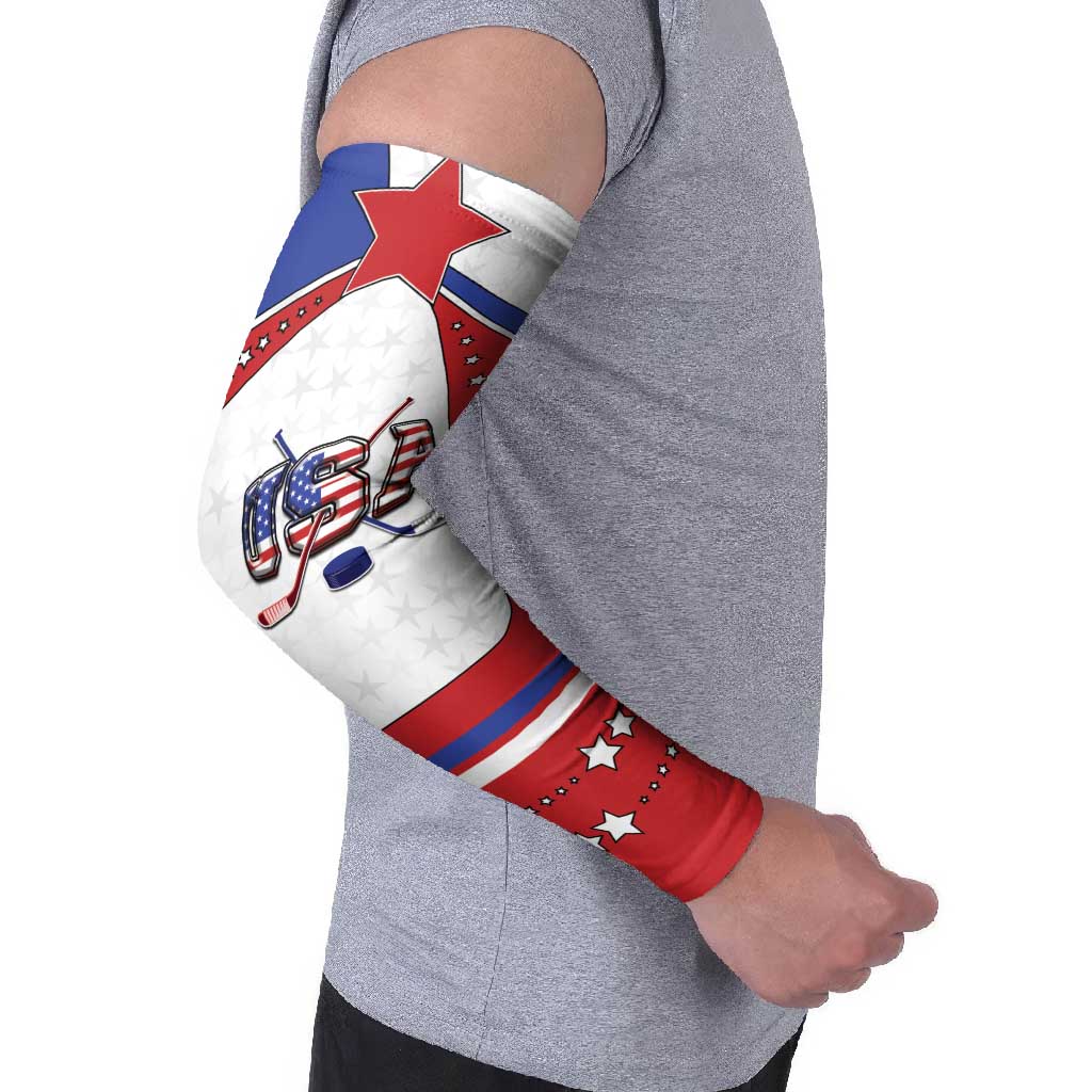 Custom USA Ice Hockey Arm Sleeves Stars And Stripes