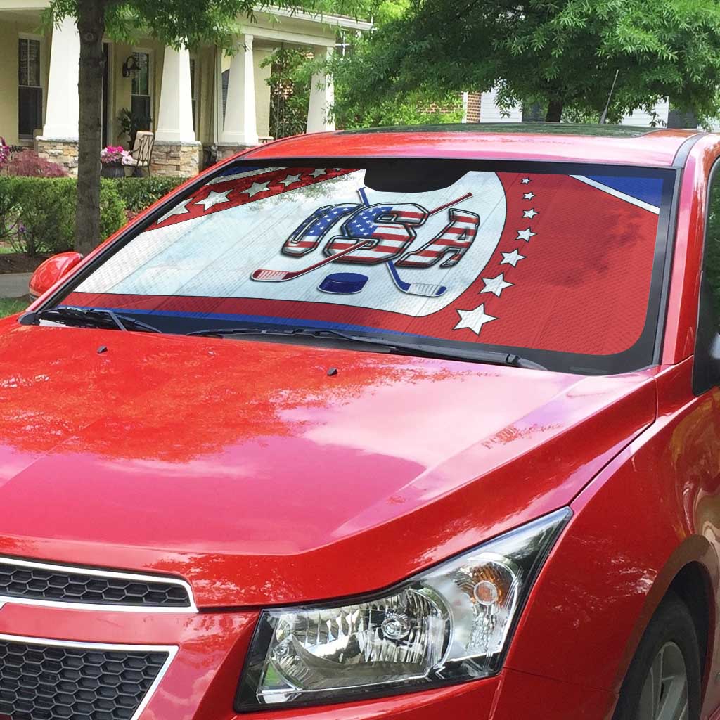 USA Ice Hockey Auto Sun Shade Stars And Stripes
