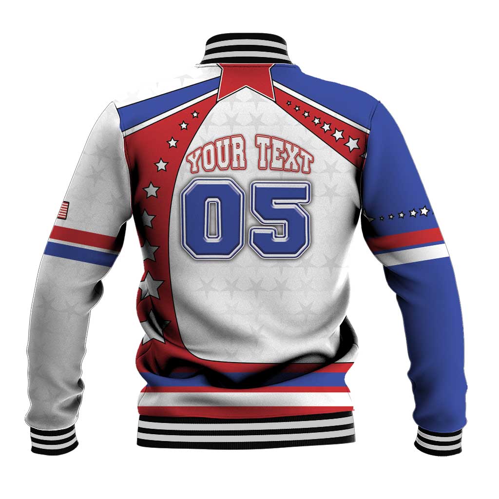 Custom USA Ice Hockey Baseball Jacket Stars And Stripes