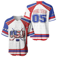Custom USA Ice Hockey Baseball Jersey Stars And Stripes