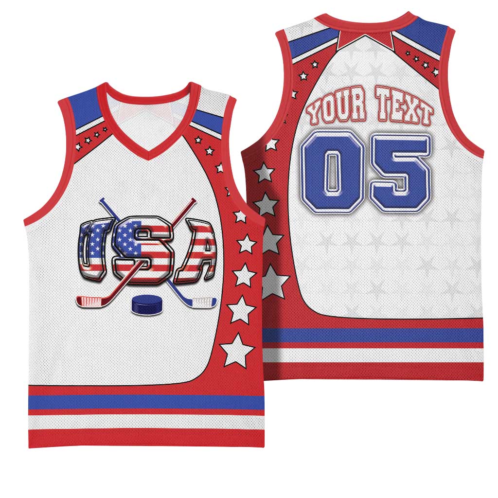 Custom USA Ice Hockey Basketball Jersey Stars And Stripes