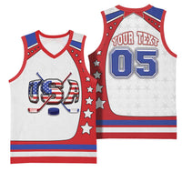 Custom USA Ice Hockey Basketball Jersey Stars And Stripes