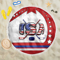 USA Ice Hockey Beach Blanket Stars And Stripes