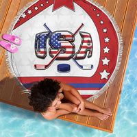USA Ice Hockey Beach Blanket Stars And Stripes