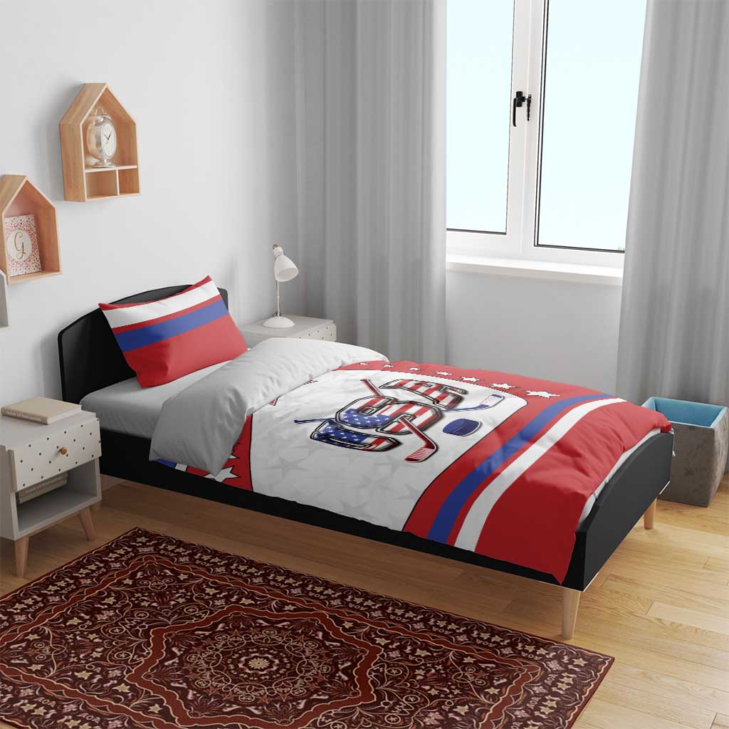 USA Ice Hockey Bedding Set Stars And Stripes