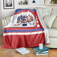 USA Ice Hockey Blanket Stars And Stripes