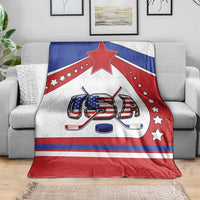 USA Ice Hockey Blanket Stars And Stripes