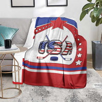USA Ice Hockey Blanket Stars And Stripes