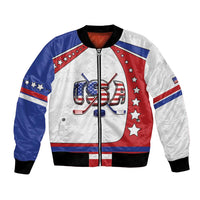 Custom USA Ice Hockey Bomber Jacket Stars And Stripes