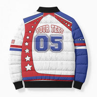 Custom USA Ice Hockey Bomber Puffer Jacket Stars And Stripes
