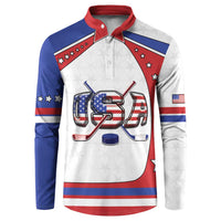 Custom USA Ice Hockey Button Sweatshirt Stars And Stripes