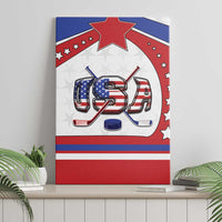 USA Ice Hockey Canvas Wall Art Stars And Stripes