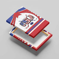 USA Ice Hockey Canvas Wall Art Stars And Stripes