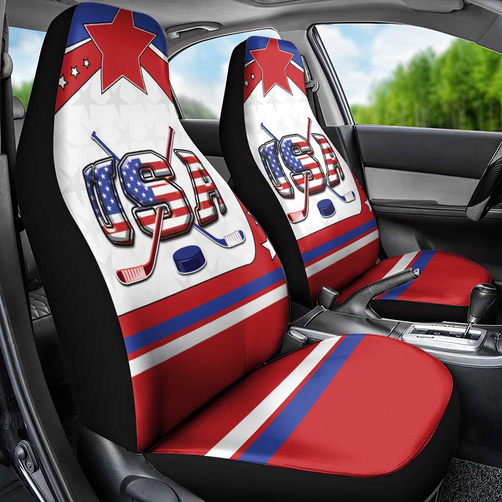 USA Ice Hockey Car Seat Cover Stars And Stripes
