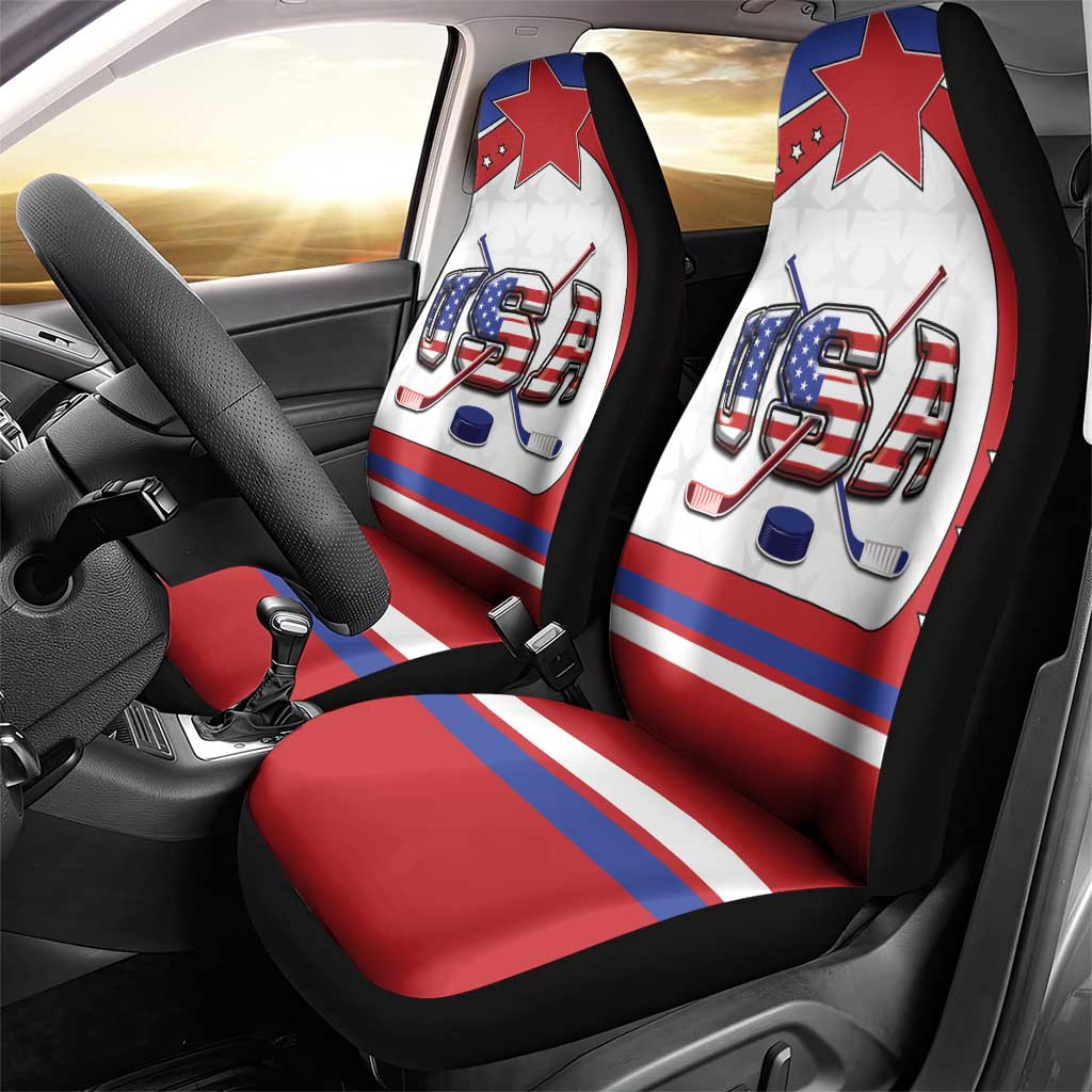 USA Ice Hockey Car Seat Cover Stars And Stripes