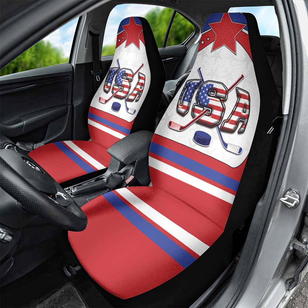 USA Ice Hockey Car Seat Cover Stars And Stripes